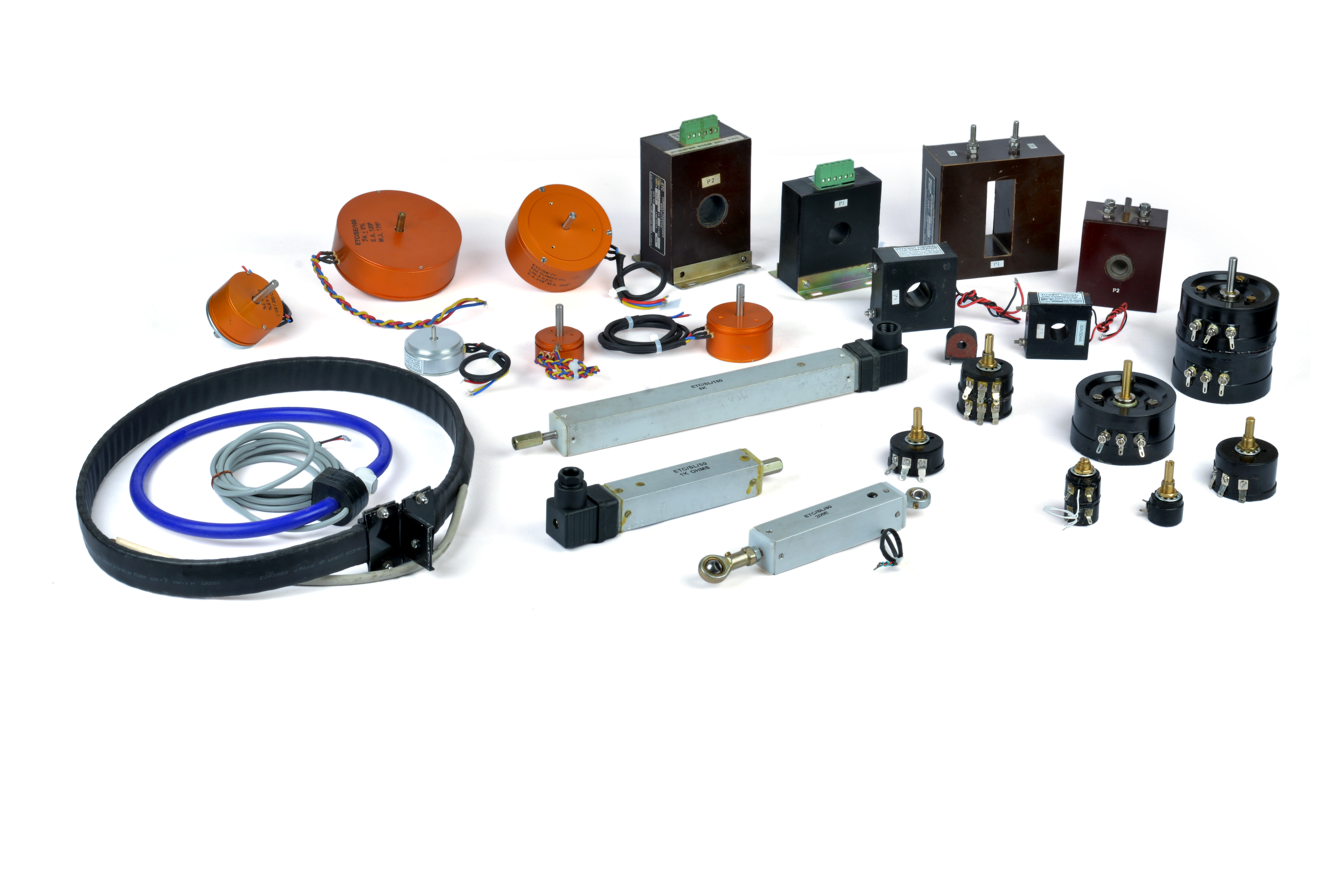 ETCC product range — transformers, current transformers, potentiometers, resistors