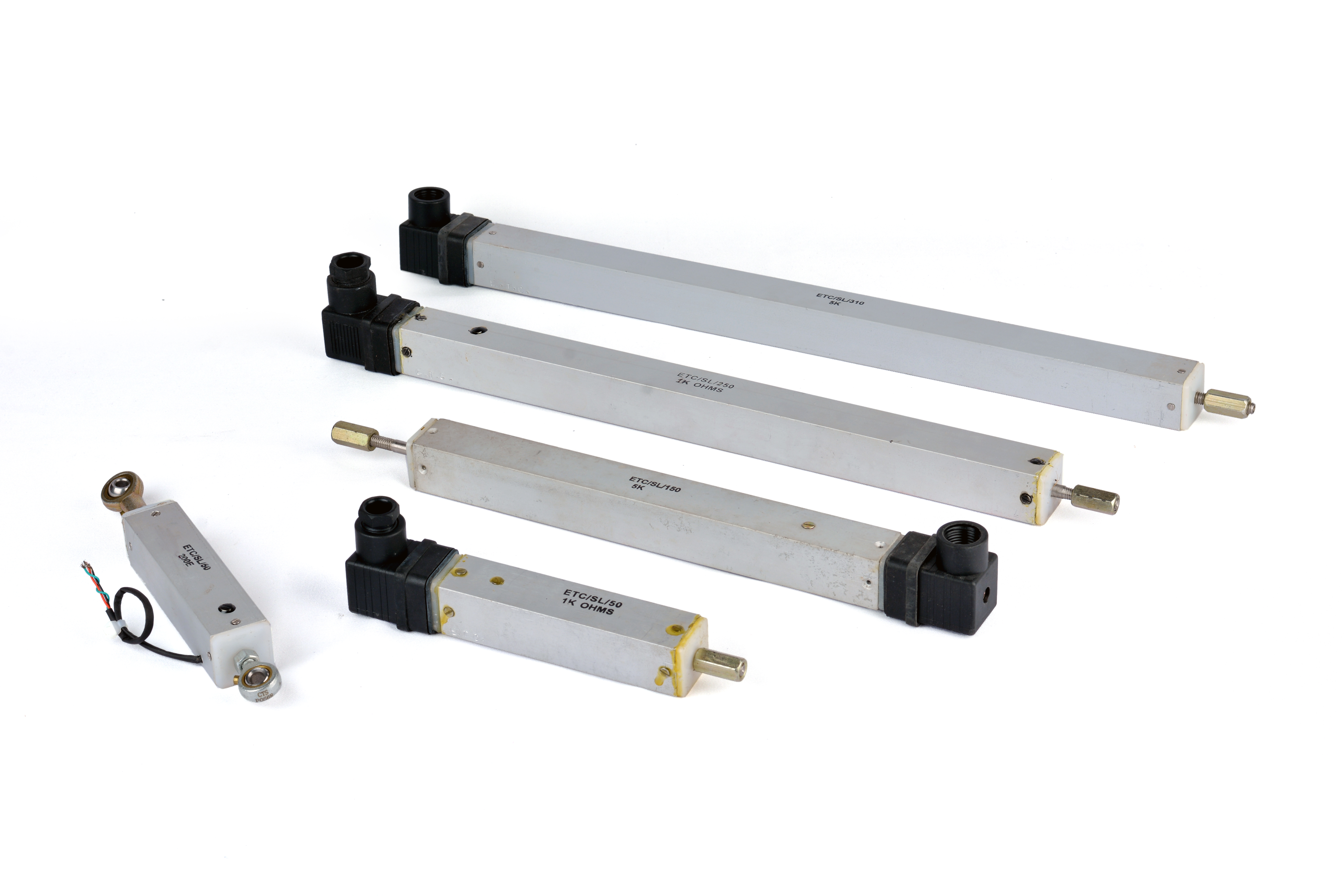 ETCC linear potentiometer full range — ETC/SL series from compact to long-stroke variants