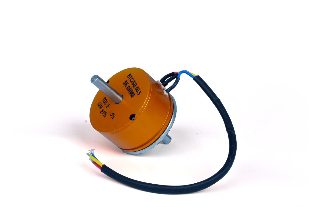 ETC/SE 50.5 single-turn wire-wound servo potentiometer — 5 kΩ, ±5% tolerance, ±1% linearity